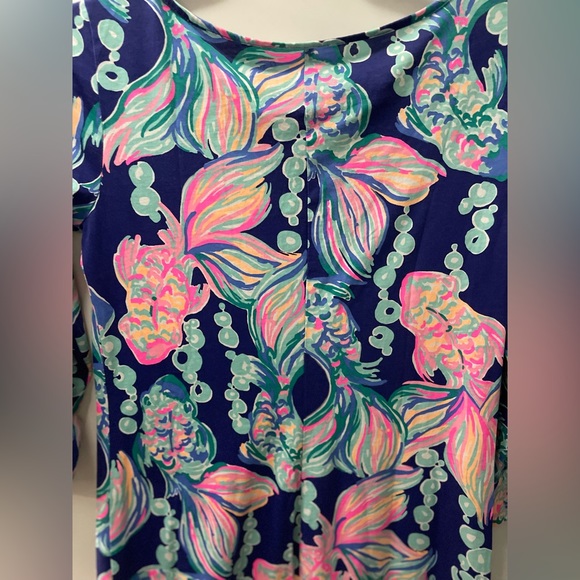 SALE:EUC Lilly Pulitzer MARLOWE T-Shirt Dress-In True Blue Going Coastal - Picture 5 of 16